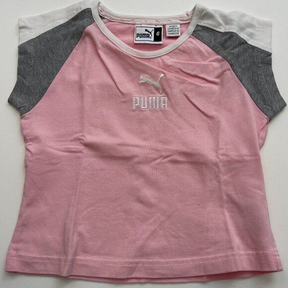 PUMA Pink Athletic Girls Top Size 6 - Picture 1 of 3